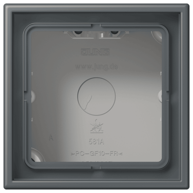 Jung LC581A202 Aufputz-Kappe 1fach Duroplast lackiert Serie LS gris foncé 31