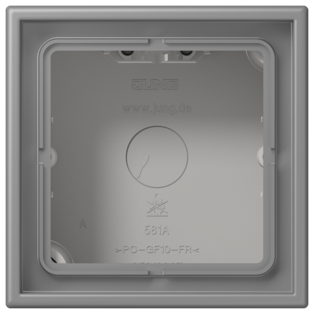 Jung LC581A203 Aufputz-Kappe 1fach Duroplast lackiert Serie LS gris 31