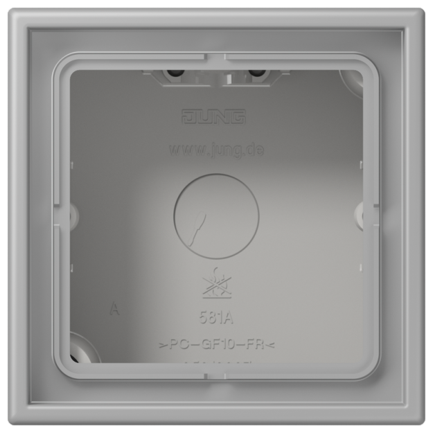 Jung LC581A204 Aufputz-Kappe 1fach Duroplast lackiert Serie LS gris moyen