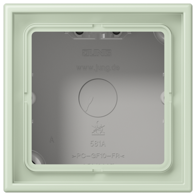 Jung LC581A218 Aufputz-Kappe 1fach Duroplast lackiert Serie LS vert anglais pâle