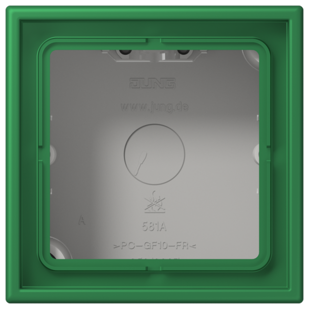 Jung LC581A219 Aufputz-Kappe 1fach Duroplast lackiert Serie LS vert foncé