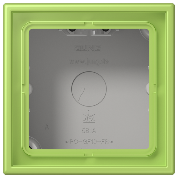 Jung LC581A221 Aufputz-Kappe 1fach Duroplast lackiert Serie LS vert clair