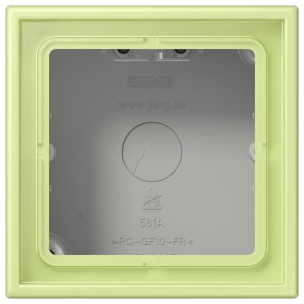 Jung LC581A222 Aufputz-Kappe 1fach Duroplast lackiert Serie LS vert jaune clair