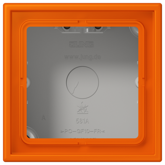 Jung LC581A224 Aufputz-Kappe 1fach Duroplast lackiert Serie LS orange