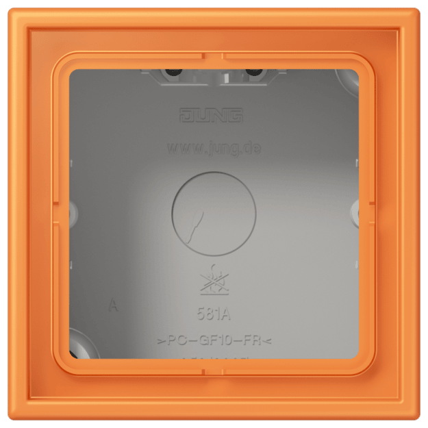 Jung LC581A225 Aufputz-Kappe 1fach Duroplast lackiert Serie LS orange clair