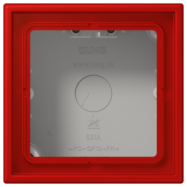 Jung LC581A227 Aufputz-Kappe 1fach Duroplast lackiert Serie LS rouge vermillon 31