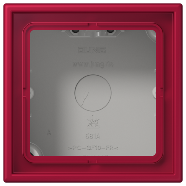Jung LC581A229 Aufputz-Kappe 1fach Duroplast lackiert Serie LS rouge carmin