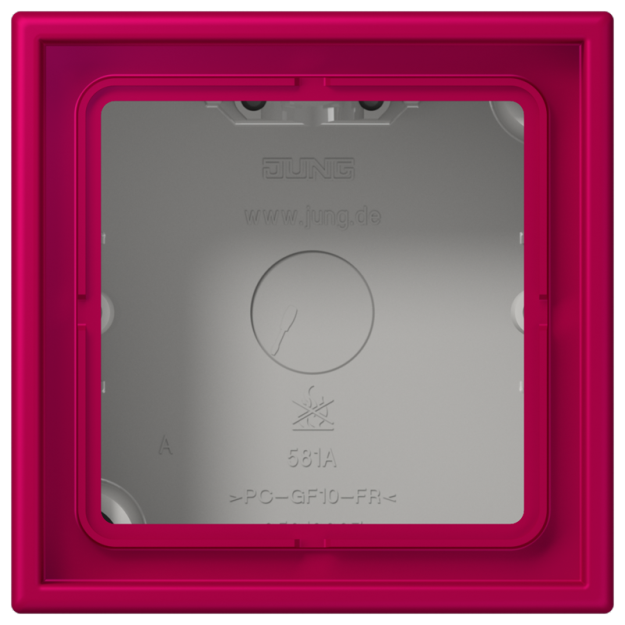 Jung LC581A230 Aufputz-Kappe 1fach Duroplast lackiert Serie LS rouge rubia