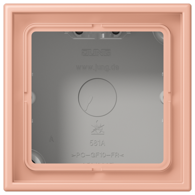 Jung LC581A231 Aufputz-Kappe 1fach Duroplast lackiert Serie LS rose clair