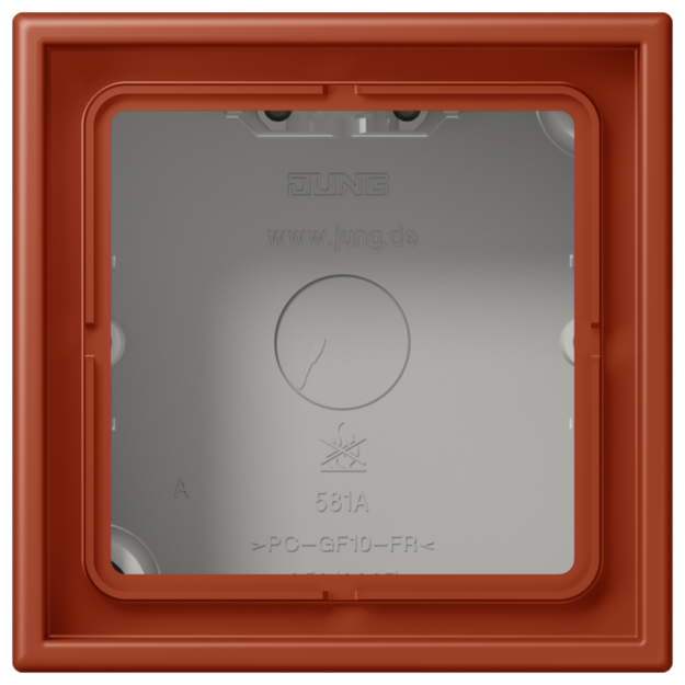 Jung LC581A232 Aufputz-Kappe 1fach Duroplast lackiert Serie LS locre rouge