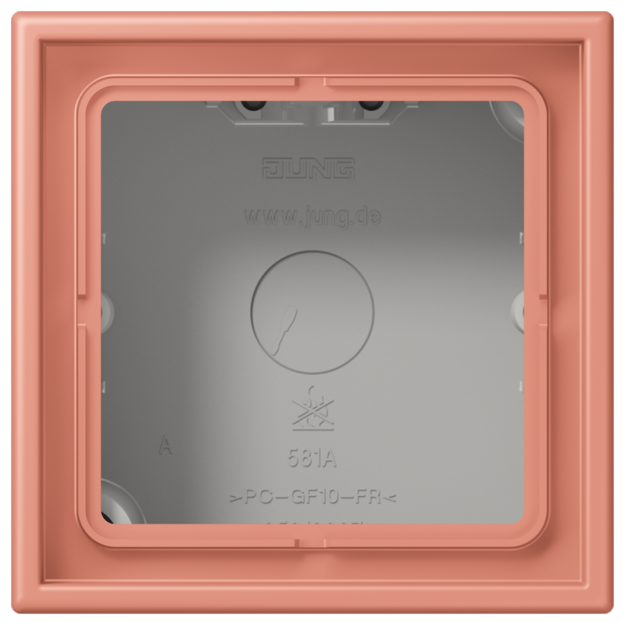 Jung LC581A233 Aufputz-Kappe 1fach Duroplast lackiert Serie LS l’ocre rouge moyen