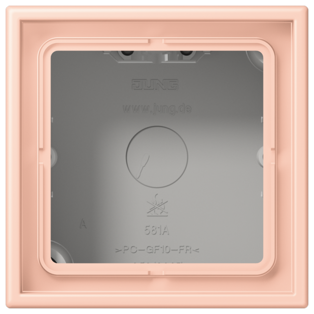 Jung LC581A234 Aufputz-Kappe 1fach Duroplast lackiert Serie LS l’ocre rouge clair