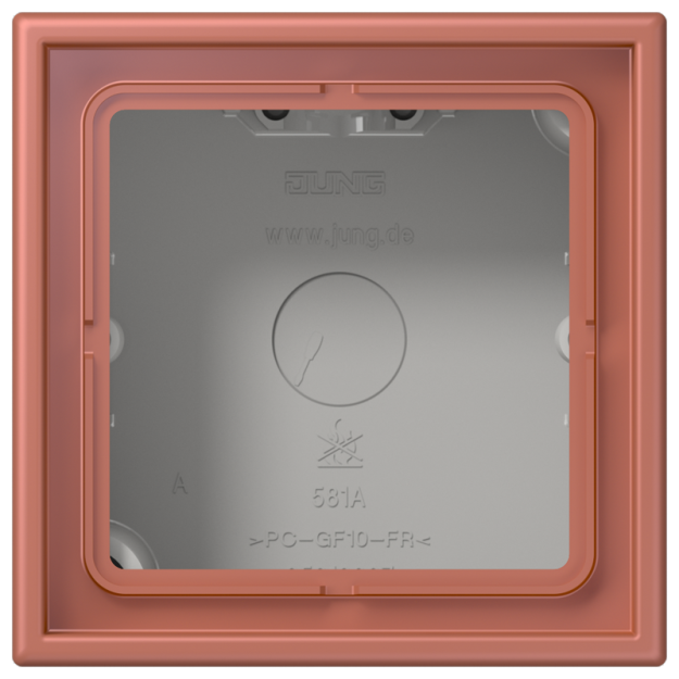 Jung LC581A236 Aufputz-Kappe 1fach Duroplast lackiert Serie LS terre sienne brique
