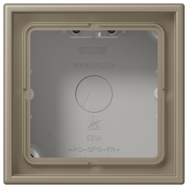 Jung LC581A242 Aufputz-Kappe 1fach Duroplast lackiert Serie LS ombre naturelle moyenne
