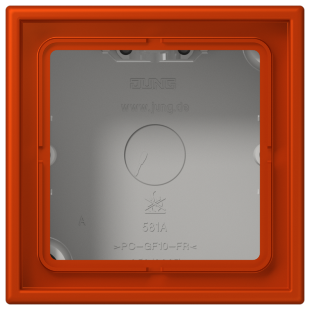 Jung LC581A244 Aufputz-Kappe 1fach Duroplast lackiert Serie LS rouge vermillon 59