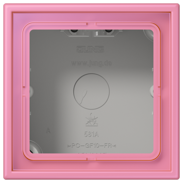 Jung LC581A246 Aufputz-Kappe 1fach Duroplast lackiert Serie LS rose vif