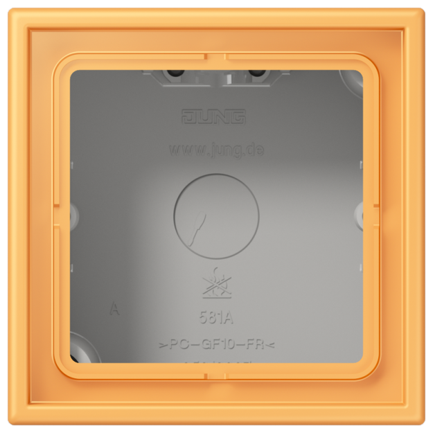 Jung LC581A254 Aufputz-Kappe 1fach Duroplast lackiert Serie LS ocre jaune clair