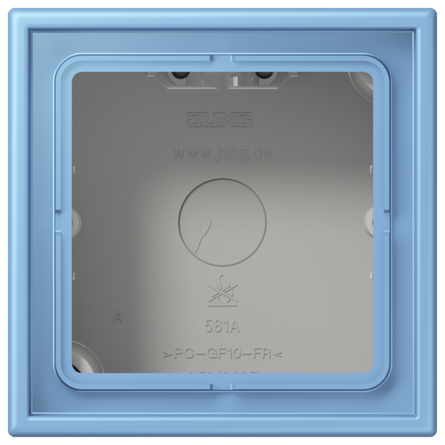 Jung LC581A256 Aufputz-Kappe 1fach Duroplast lackiert Serie LS bleu céruléen 59