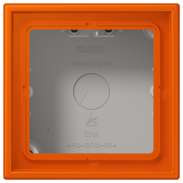Jung LC581A260 Aufputz-Kappe 1fach Duroplast lackiert Serie LS orange vif
