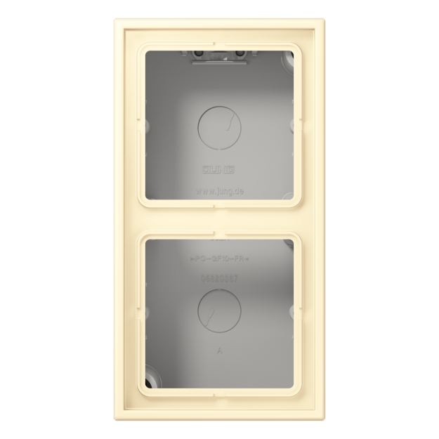 Jung LC582A201 Aufputz-Kappe 2fach Duroplast lackiert Serie LS blanc
