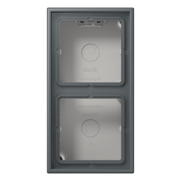 Jung LC582A202 Aufputz-Kappe 2fach Duroplast lackiert Serie LS gris foncé 31