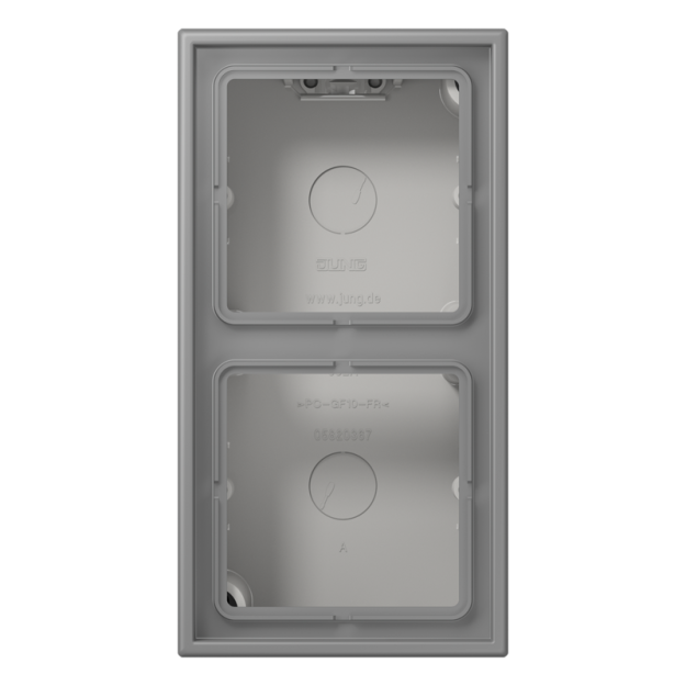 Jung LC582A203 Aufputz-Kappe 2fach Duroplast lackiert Serie LS gris 31