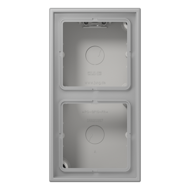 Jung LC582A204 Aufputz-Kappe 2fach Duroplast lackiert Serie LS gris moyen