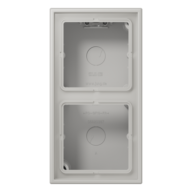 Jung LC582A205 Aufputz-Kappe 2fach Duroplast lackiert Serie LS gris clair 31