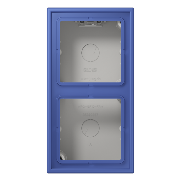 Jung LC582A206 Aufputz-Kappe 2fach Duroplast lackiert Serie LS bleu outremer 31