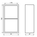 Jung LC582A210 Aufputz-Kappe 2fach Duroplast lackiert...