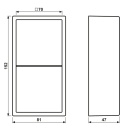 Jung LC582A215 Aufputz-Kappe 2fach Duroplast lackiert...