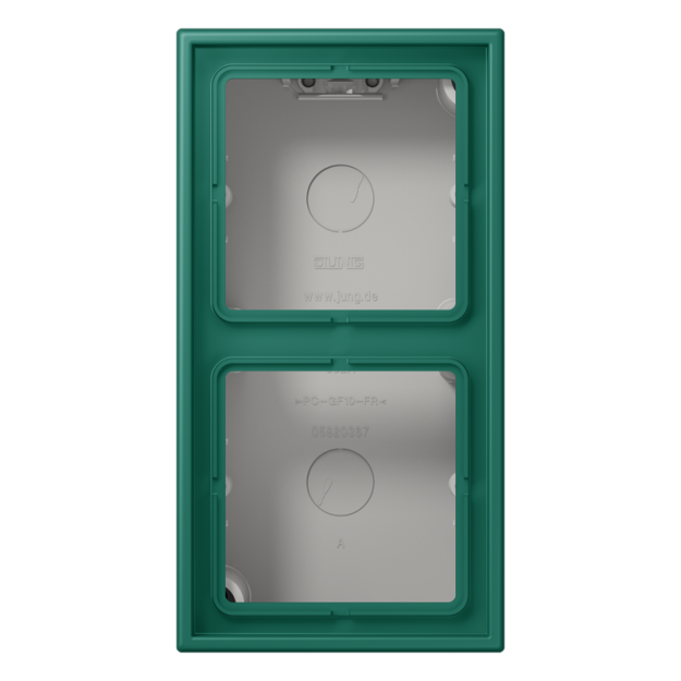 Jung LC582A216 Aufputz-Kappe 2fach Duroplast lackiert Serie LS vert anglais