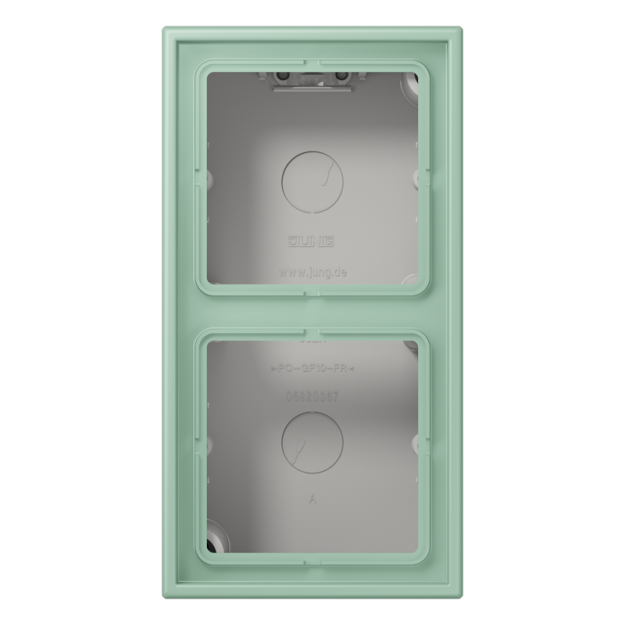 Jung LC582A217 Aufputz-Kappe 2fach Duroplast lackiert Serie LS vert anglais clair