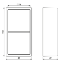 Jung LC582A225 Aufputz-Kappe 2fach Duroplast lackiert...