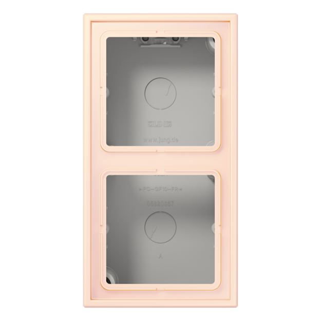 Jung LC582A226 Aufputz-Kappe 2fach Duroplast lackiert Serie LS orange pâle
