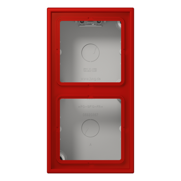 Jung LC582A227 Aufputz-Kappe 2fach Duroplast lackiert Serie LS rouge vermillon 31