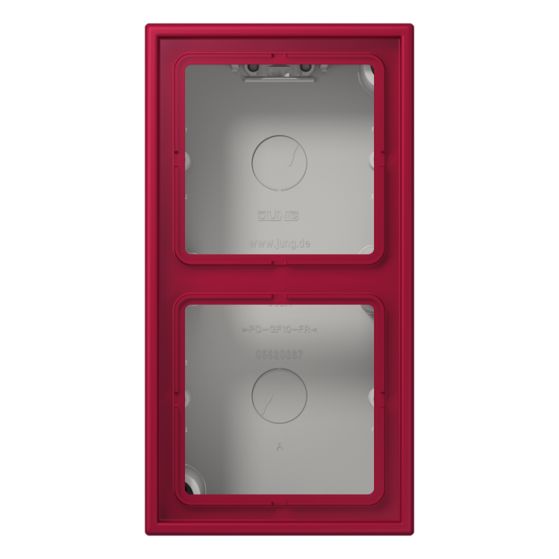 Jung LC582A229 Aufputz-Kappe 2fach Duroplast lackiert Serie LS rouge carmin