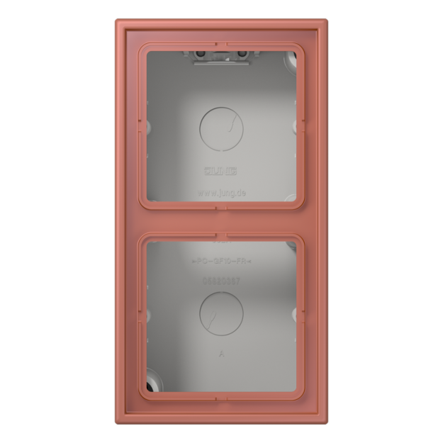 Jung LC582A236 Aufputz-Kappe 2fach Duroplast lackiert Serie LS terre sienne brique
