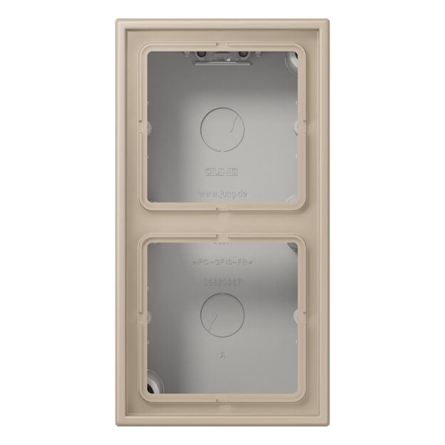 Jung LC582A243 Aufputz-Kappe 2fach Duroplast lackiert Serie LS ombre naturelle claire