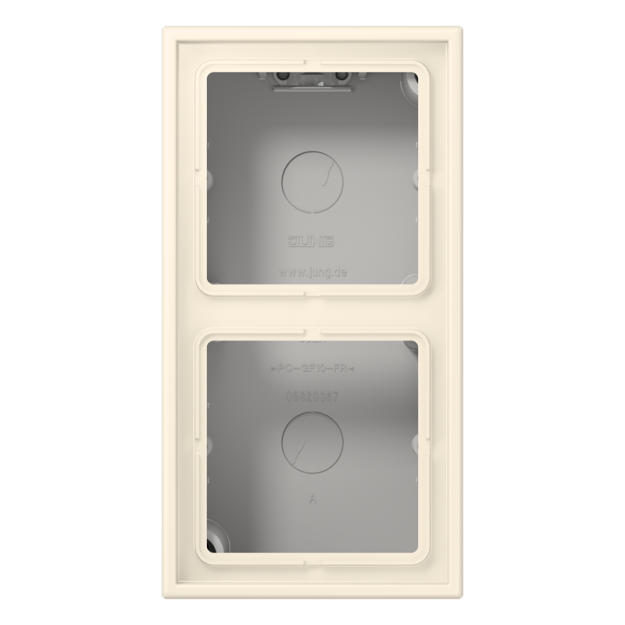 Jung LC582A245 Aufputz-Kappe 2fach Duroplast lackiert Serie LS blanc ivoire