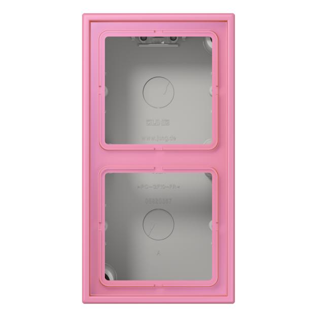 Jung LC582A246 Aufputz-Kappe 2fach Duroplast lackiert Serie LS rose vif