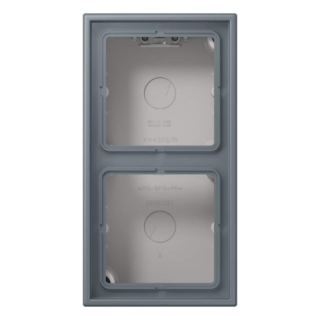 Jung LC582A251 Aufputz-Kappe 2fach Duroplast lackiert Serie LS gris 59
