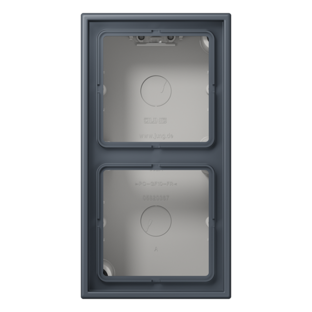 Jung LC582A262 Aufputz-Kappe 2fach Duroplast lackiert Serie LS gris foncé 59