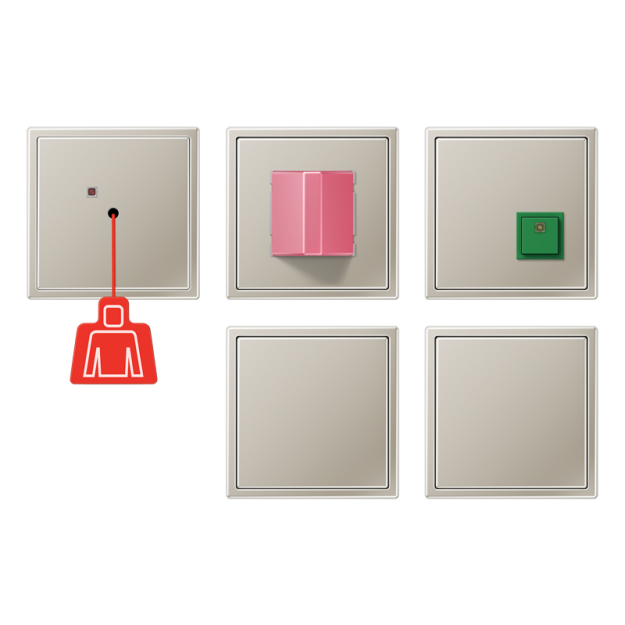 Jung NRSES0834-2-L Notrufset mit USV Serie LS Edelstahl