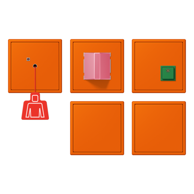 Jung NRSLC0834-2224 Notrufset mit USV Serie LS orange