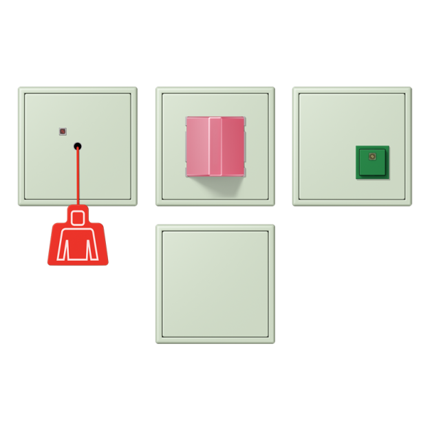 Jung NRSLC0834218 Notrufset Serie LS vert anglais pâle