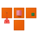 Jung NRSLC0834224 Notrufset Serie LS orange