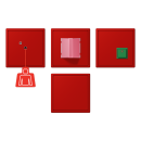 Jung NRSLC0834227 Notrufset Serie LS rouge vermillon 31