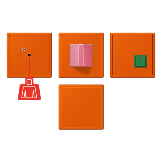 Jung NRSLC0834260 Notrufset Serie LS orange vif