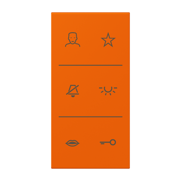 Jung SIV6LCDC224 Design-Cover Video 3fach F50 Serie LS orange
